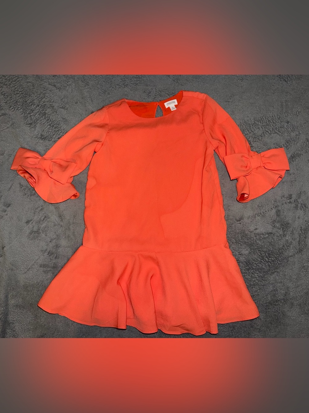 Gymboree Coral Bows on sleeves Dress Size 5